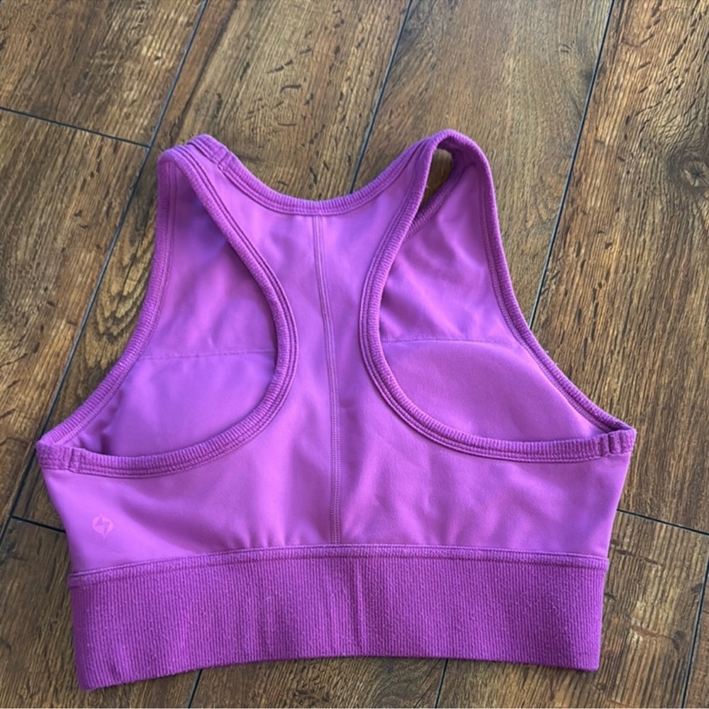 POPFLEX Purple Sports Bra - Picture 2 of 3